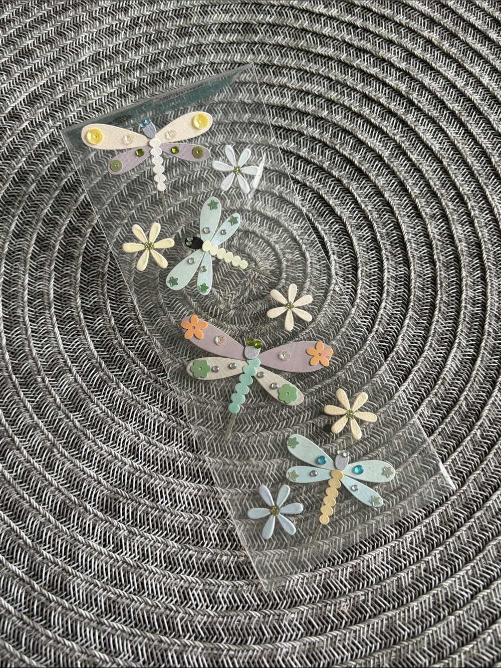 ❤️$3 NWT EK Success A Touch of Jolee's Dragonfly Dimensional Stickers